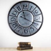 Boxed Natural Wood and Metal Cape Craftsman Wall Clock RRP £85 (10608)(EGRN1018)
