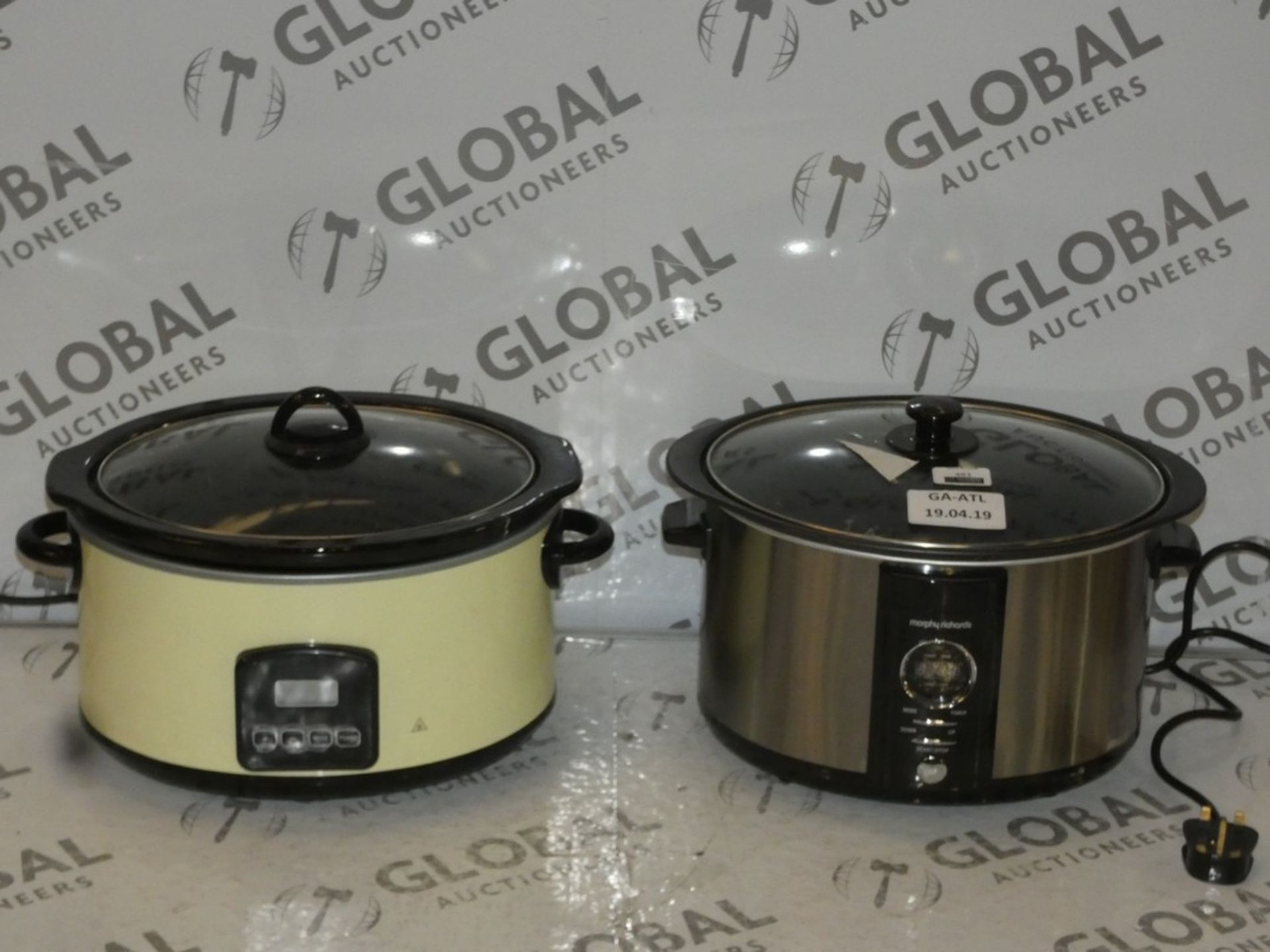 Lot to Contain 2 Assorted Morphy Richards Slow Cookers