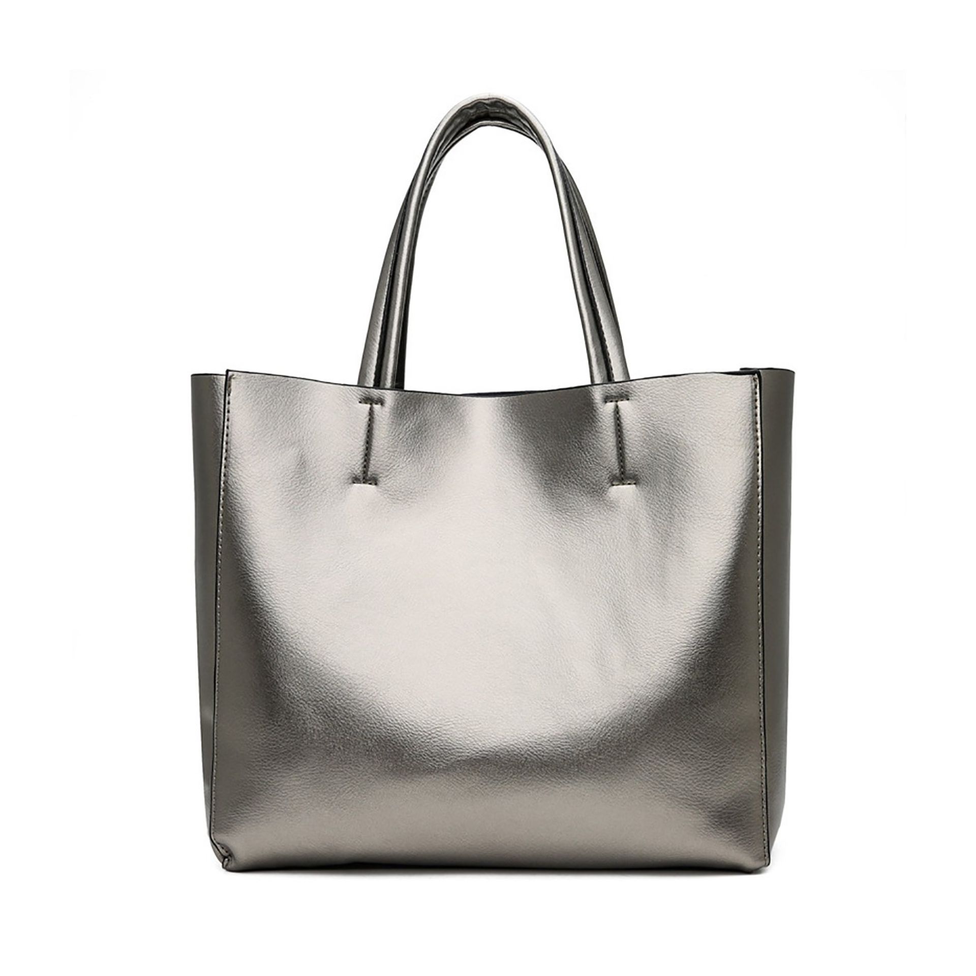 Brand New Womens High Cap Shoulder Bag in Silver RRP £50