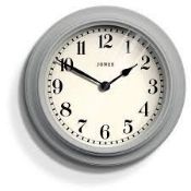 Boxed Jones Clocks Collection Grey Painted Opera House Designer Wall Clock RRP £45 (JOCO1014) (