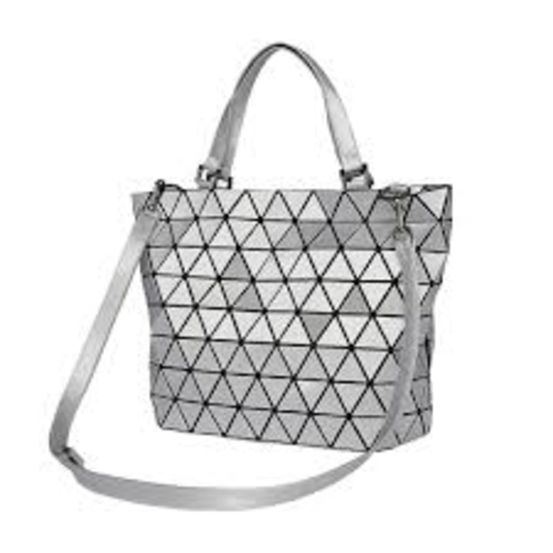 Brand New Womens Gradient Tote Bag in Silver Grey RRP £50