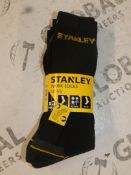 Lot to Contain 10 Triple Packs of Stanley Size 6 - 11 Work Socks RRP £6 a Pack
