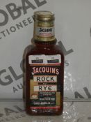 Lot to Contain 6 Bottles of 75cl Jacquines Rock and Rye Hand Bottled Whiskey With Pieces of Fresh