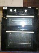 Hotpoint Fully Integrated Double Electric Oven in Black with Fan Assisted Bottom Oven and Digital