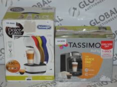 Lot to Contain 2 Bosch Tassimo and Delonghi Nescafe Dolce Gusto Capsule Coffee Makers Combined