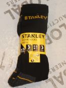 Lot to Contain 10 Brand New Packs of 3 Stanley Size 6 - 11 UK Work Socks RRP £5.99 Each