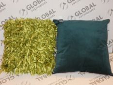 Lot to Contain 5 Assorted Designer Scatter Cushions to Include 2 x Micro Fleece Cushions, 1 x Home