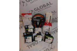 Lot to Contain 9 Assorted Items to Include a Pair of Apple Earpods, 3 x HP303XL Colour Ink