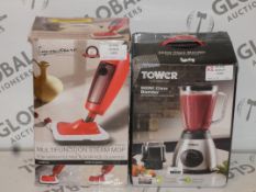 Lot to Contain 2 Boxed Assorted Kitchen Items to Include a Tower 500W Glass Blender and a