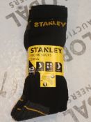 Lot to Contain 10 Brand New Packs of 3 Stanley Size 6 - 11 UK Work Socks RRP £5.99 Each