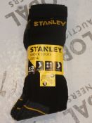 Lot to Contain 10 Brand New Packs of 3 Stanley Size 6 - 11 UK Work Socks RRP £5.99 Each