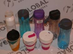 Lot to Contain 8 Assorted Drinking Bottles to Include Systema and Doppr and Stojo Combined RRP £