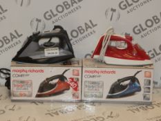 Lot to Contain 4 Assorted Boxed and Unboxed Morphy Richards, Tefal and Bosch Steam Irons