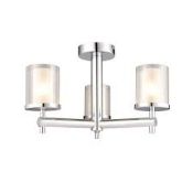 Lot to Contain 2 Boxed Endon Lighting Briton 3 Light Ceiling Lights Combined RRP £110