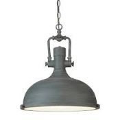 Boxed Searchlight 1 Light Industrial Pendant RRP £100 (10056)(SRL4859)