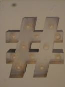 Boxed Hashtag Marquee Light RRP £45