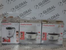 Lot to Contain 3 Assorted Morphy Richards Items to Include Total Control Soup Makers and Stew Slow