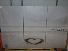 Boxed Love Goes On Forever Triptic Wall Art RRP £65 (APET2067)(8435)