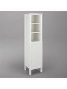 Boxed St Ives Solid White Wooden Tall Boy Bathroom Storage Cabinet RRP £250 (781197)