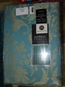 Pairs of Imperial Rooms 90 x 90Inch Fully Lined Ruby Teal Curtains (11008) RRP £30 Each