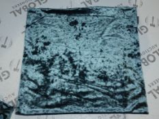 Paoletti Crushed Velvet Blue Designer Cushion Covers RRP £20 Each (10768)