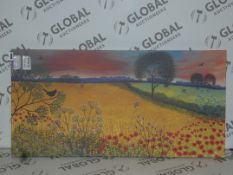 Harvest Song by Artist Joe Grundy Canvas Wall Art Picture RRP £40 (APET4049)(8435)