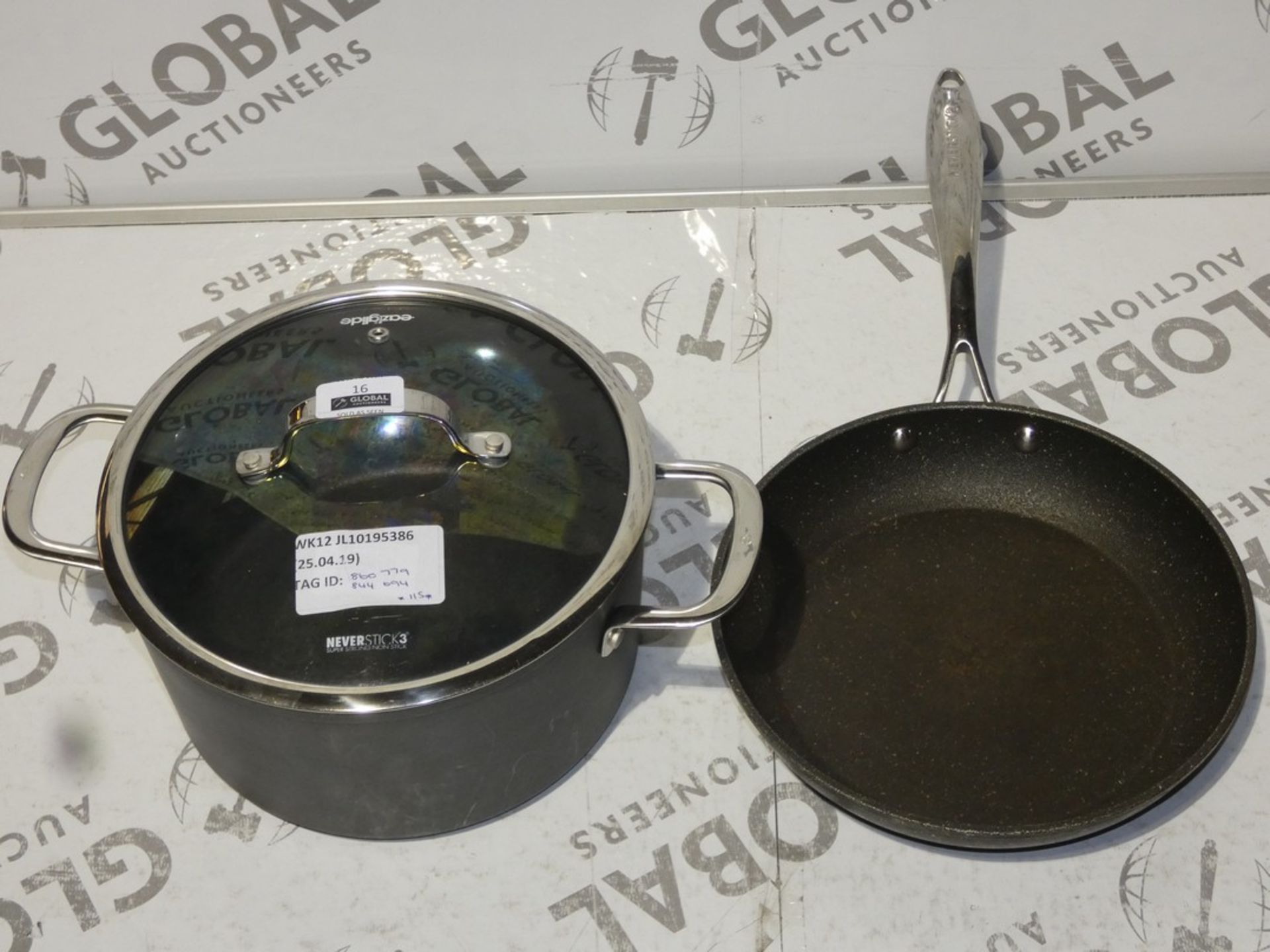 Assorted Never Stick Stock Pots and Frying Pans RRP £50 Each (855694)(860779)