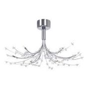 Boxed Victoria Home Collection Stainless Steel and Glass Flush Ceiling Lights RRP £100 Each