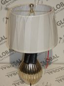 Boxed Safavieh Lighting Silver Base Designer Table Lamp RRP £140 (SFVH3621)(9325)