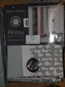 Rideau 140 x 240cm Rose Single Designer Eyelet Headed Curtains RRP £25 Each (DNOR6521)(10768)