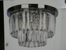 Lot to Contain 3 Assorted Home Collection Lighting Items to Include a Melody Flush Designer