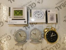 Lot to Contain 6 Assorted Boxed and Unboxed Clocks to Include an Acctim Apex Alarm Clock, Acctim