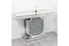 Mirror Glass Console Table RRP £499 H-119cm D-80cm W-36cm