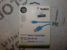 Boxed Belkin Iphone Ipad Mixit Lightning Charger Cable RRP £10 (950966)