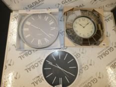 Lot to Contain 3 Assorted Clocks to Include Churchgate and Jones London
