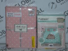 Lot to Contain 2 Assorted Bedding Items to Include a Bellame Little People Pair of 66 x 72Inch Polka