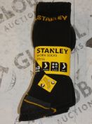 Lot to Contain 5 Brand New Packs of 3 Size 6 - 11 Stanley Work Socks RRP £6 Each