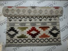 Ethno 80 x 150cm Paper White 6225 Rug RRP £55 (8434)(101854229)