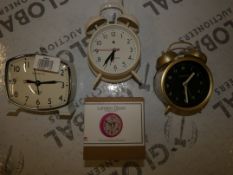 Lot to Contain 4 Assorted Clocks to Include 2 x Newgate Alarm Clocks, Newgate Toldeo Alarm Clock and