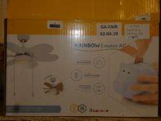 Boxed Sulio Rainbow Motor Ceiling Fan Light RRP £135 (SULI1114)(10727)