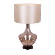 Boxed Home Collection Aurora Glass Base Fabric Shade Table Light RRP £70