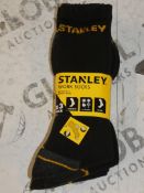 Lot to Contain 5 Brand New Packs of 3 Size 6 - 11 Stanley Work Socks RRP £6 Each