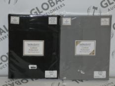 Lot to Contain 2 Assorted Belledorm 200 Thread Count Super Kingsize Fitted Sheet and Super