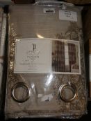 Lot to Contain 2 Pairs of Paoletti 66 x 54Inch Ready Made Eyelet Headed Oakley Curtains (11238)