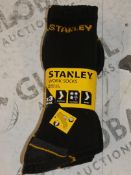 Lot to Contain 5 Brand New Packs of 3 Size 6 - 11 Stanley Work Socks RRP £6 Each