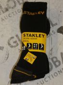 Lot to Contain 5 Brand New Packs of 3 Size 6 - 11 Stanley Work Socks RRP £6 Each