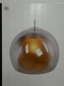 Lot to Contain 2 Boxed Home Collection Juliana Glass Pendant Lights Combined RRP £160