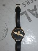 Olivia Burton Black Leather Strap Ladies Designer Wrist Watch RRP £50 (3611348)