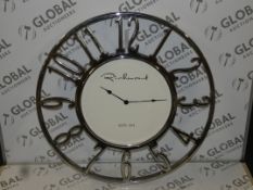 Richmond Silver Clock RRP £310 (RDIS1038)(11053)