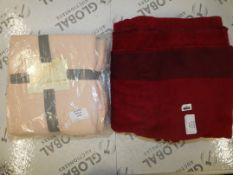 Lot to Contain 2 Assorted Bed Throws to Include a 127 x 178cm Marlow Decorative Throw and a Red